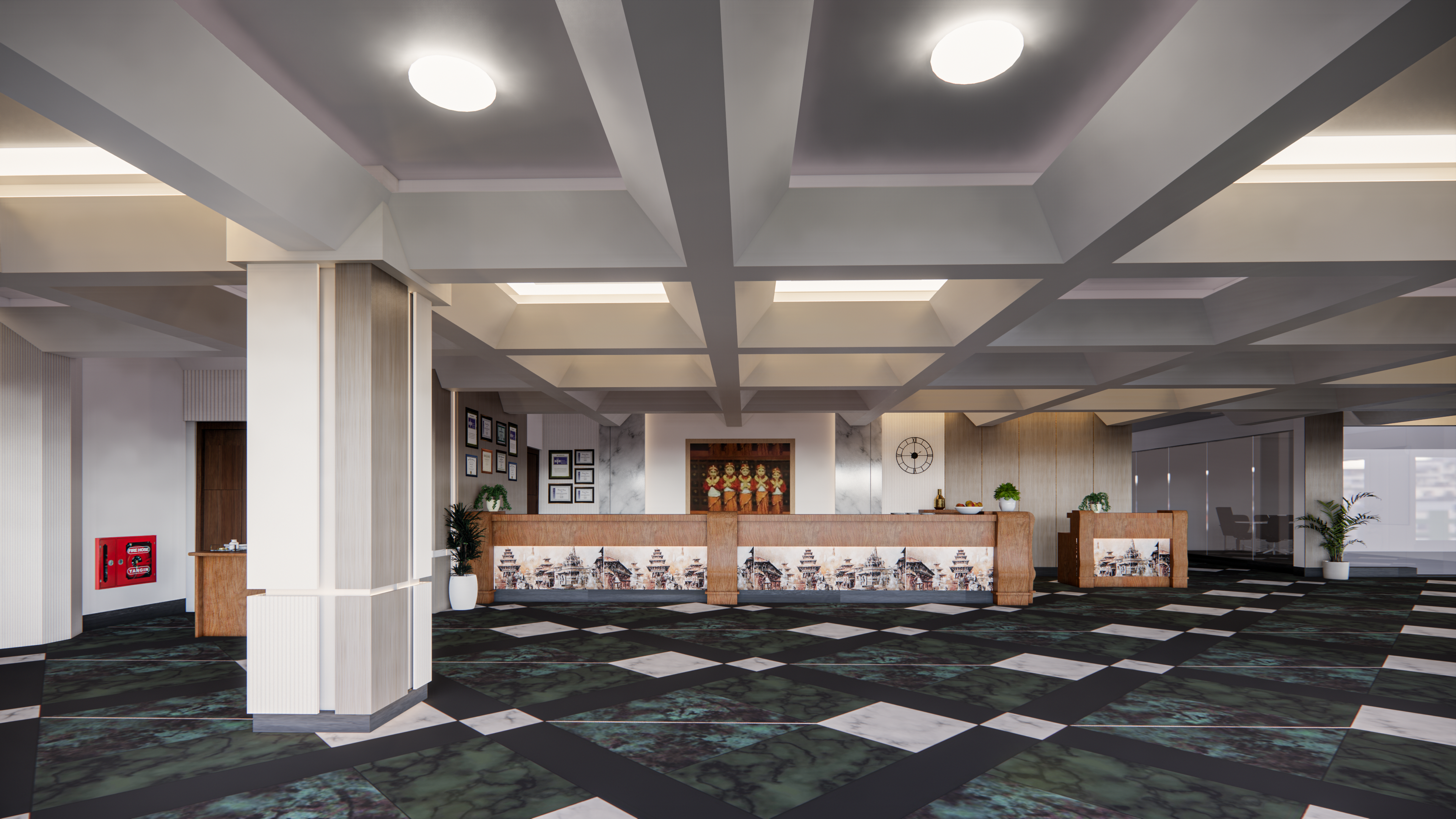 Pokhara Hotel — Lobby & Public Space Interior Design